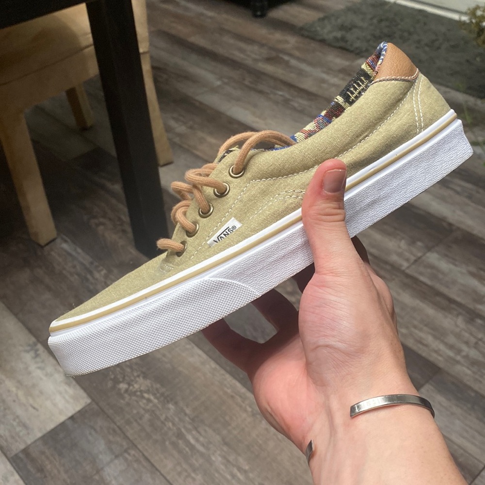 Beige Vans Authentic Size 9